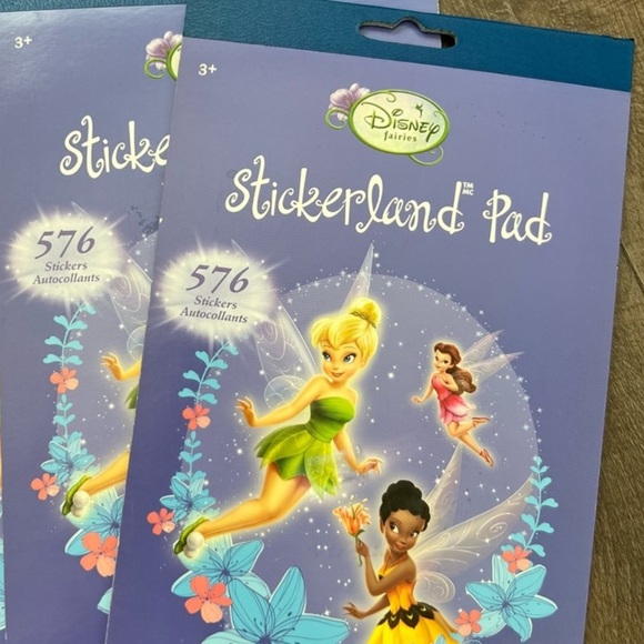 Vintage Y2K Tinkerbell Sticker Pads - 2 Total - Picture 1 of 6